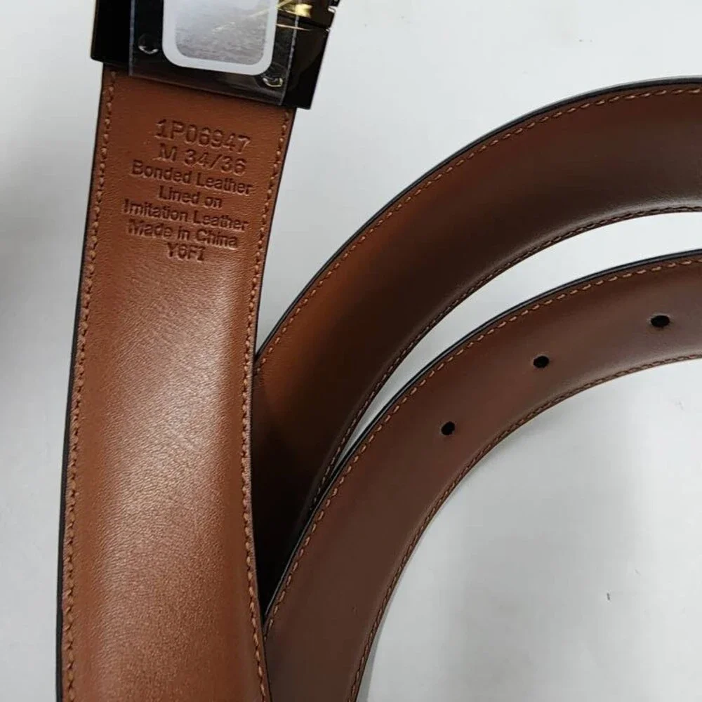 Perry Ellis Portfolio Love Triangle Reversible Belt Men's M 34/36 Black